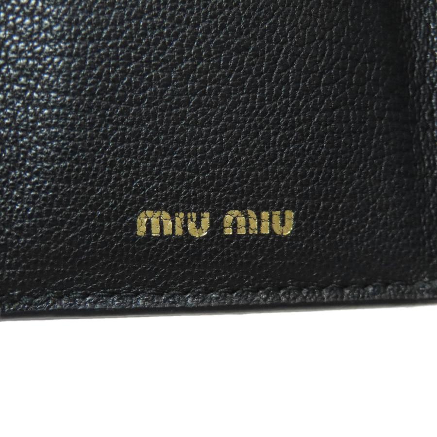 miu MIUMIU ミュウミュウ ロゴ 三つ折り財布 二つ折り財布(小銭 miu MIUMIU ミュウミュウ ロゴ 三つ折り財布 二つ折り財布(小銭
