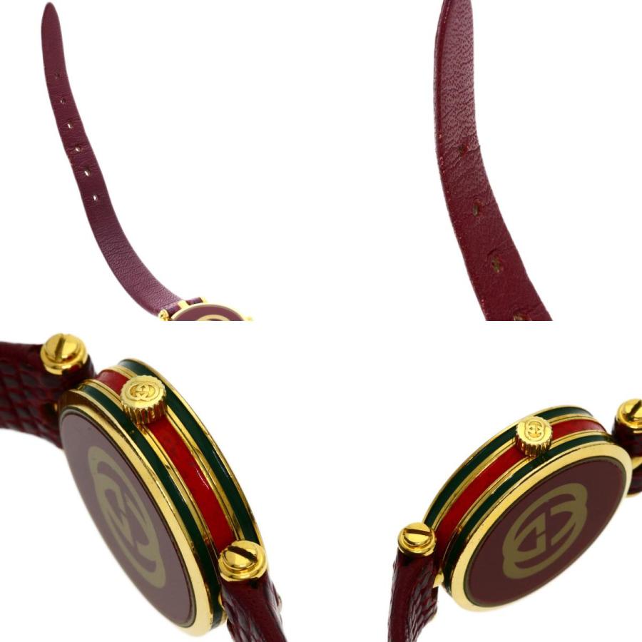 GUCCI グッチ シェリーライン 腕時計 GP 革 レディース 中古 GUCCI グッチ シェリーライン 腕時計 GP 革 レディース 中古