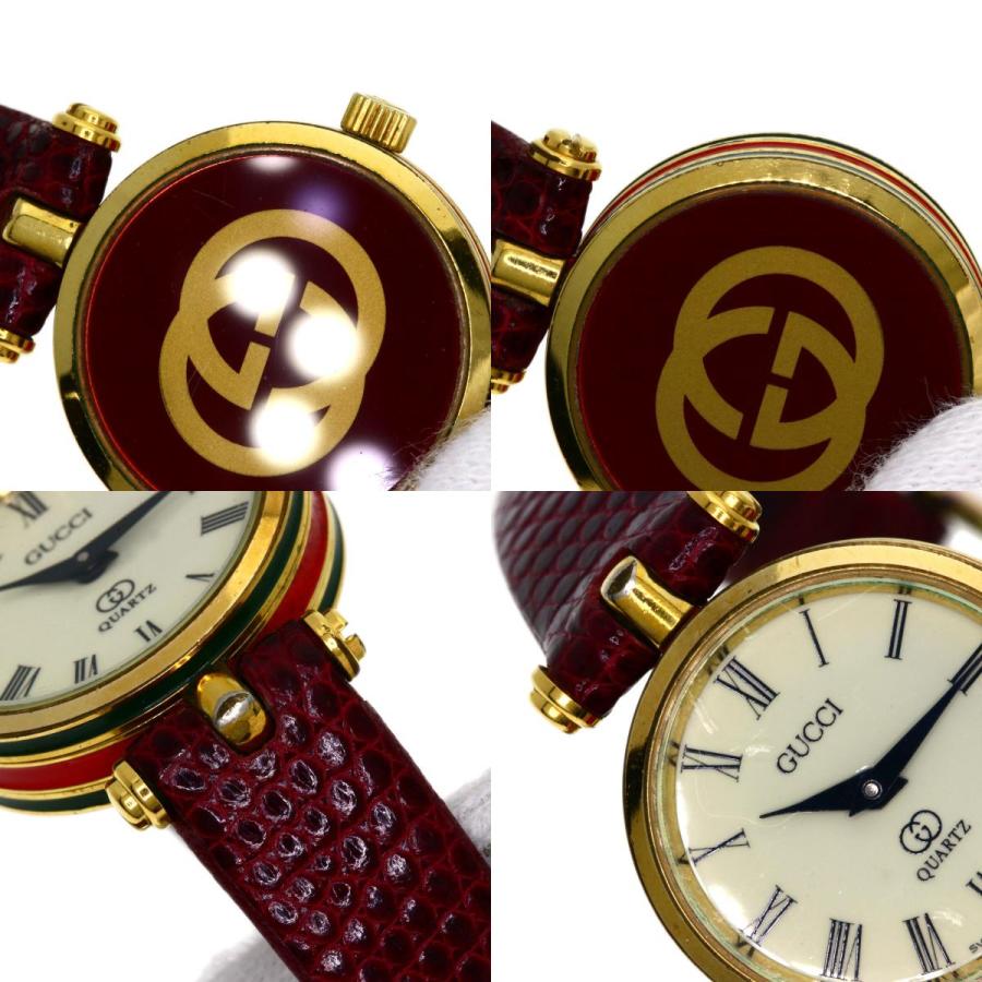 GUCCI グッチ シェリーライン 腕時計 GP 革 レディース 中古 GUCCI グッチ シェリーライン 腕時計 GP 革 レディース 中古