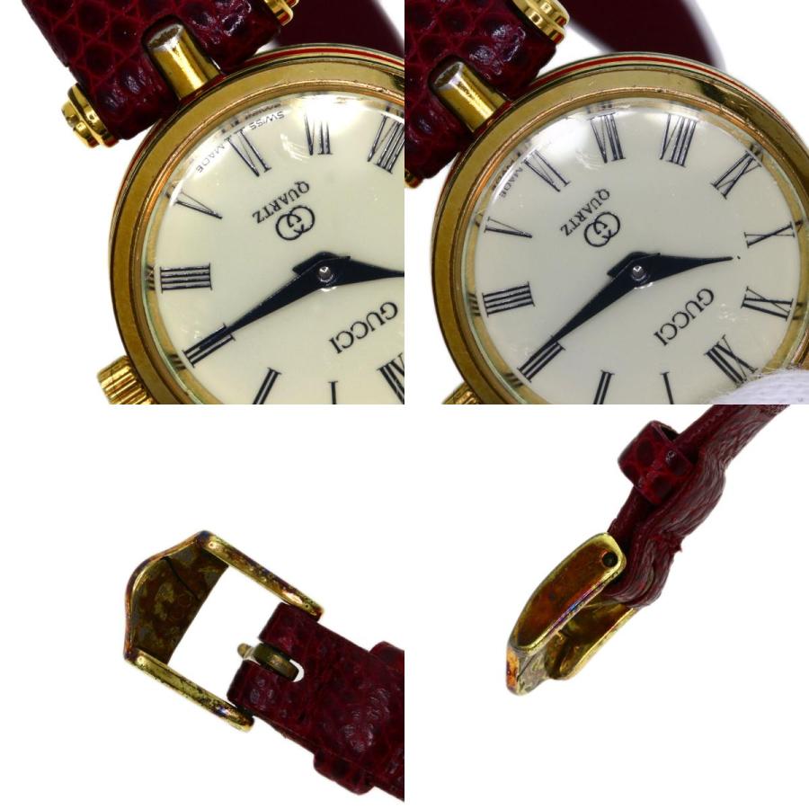 GUCCI グッチ シェリーライン 腕時計 GP 革 レディース 中古