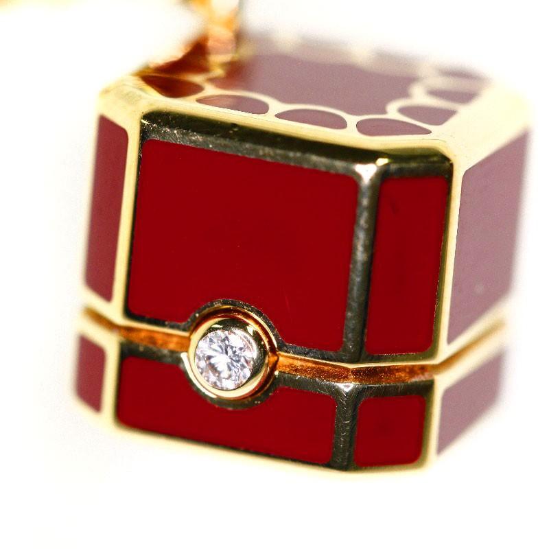 CARTIER【カルティエ】 レッドボックスチャーム ダイヤモンド CARTIER【カルティエ】 レッドボックスチャーム ダイヤモンド