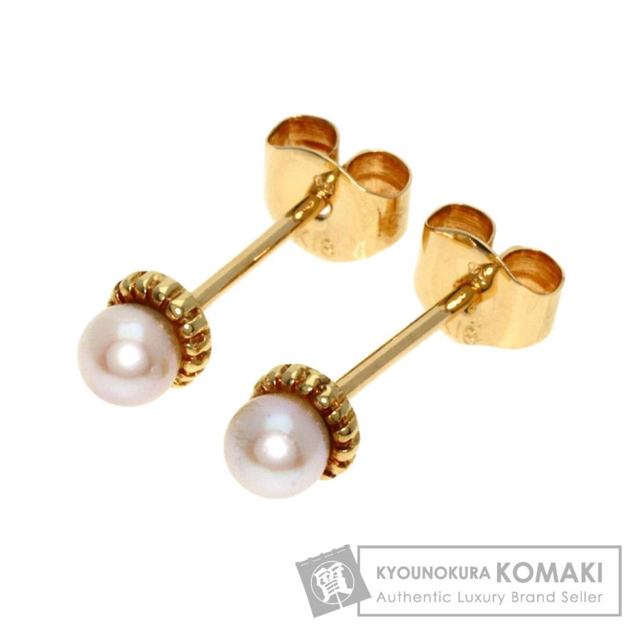 MIKIMOTO ミキモト パール 真珠 ピアス K18イエローゴールド MIKIMOTO ミキモト パール 真珠 ピアス K18イエローゴールド