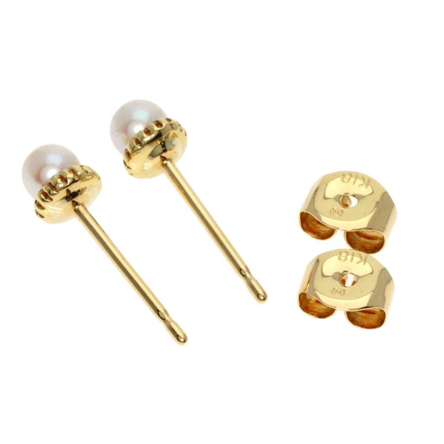MIKIMOTO ミキモト パール 真珠 ピアス K18イエローゴールド MIKIMOTO ミキモト パール 真珠 ピアス K18イエローゴールド