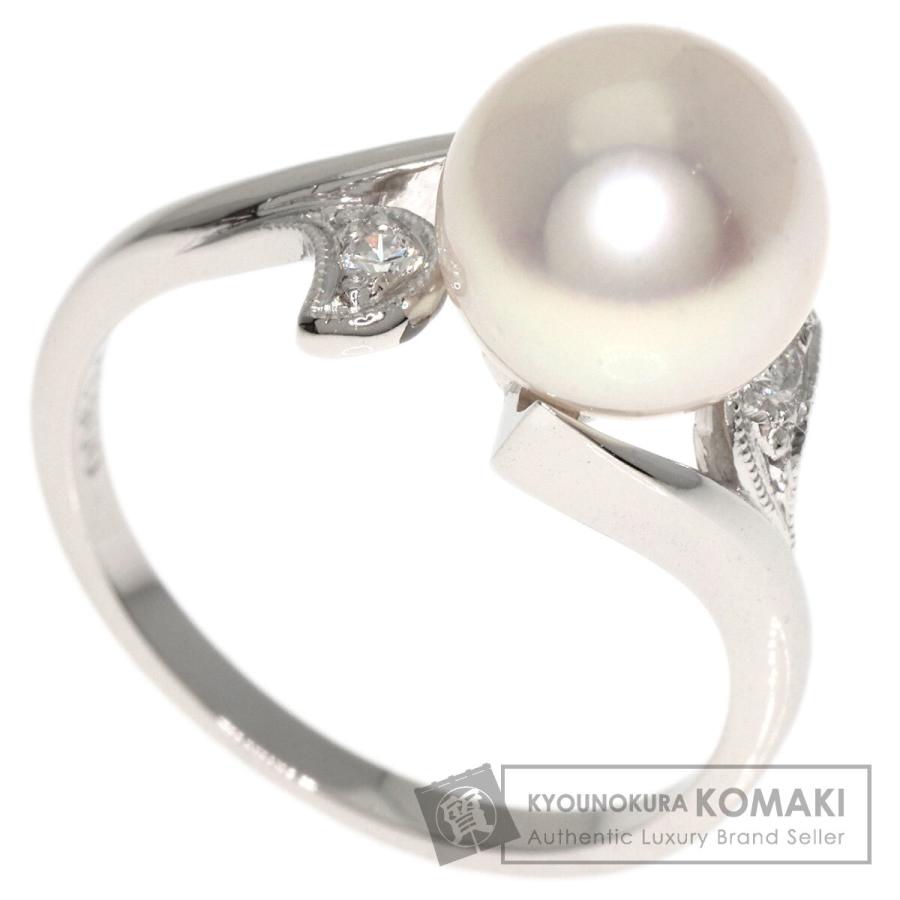 MIKIMOTO（ミキモト） リーフ アコヤパール 真珠 ダイヤモンド リング 