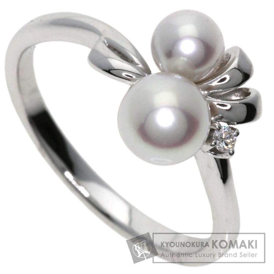 MIKIMOTO ミキモト パール 真珠 ダイヤモンド リング・指輪 K18 