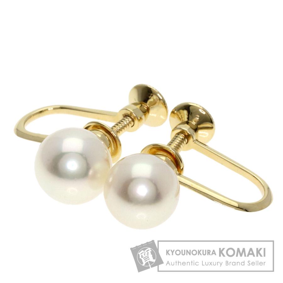 MIKIMOTO ミキモト パール 真珠 イヤリング K14イエローゴールド  
