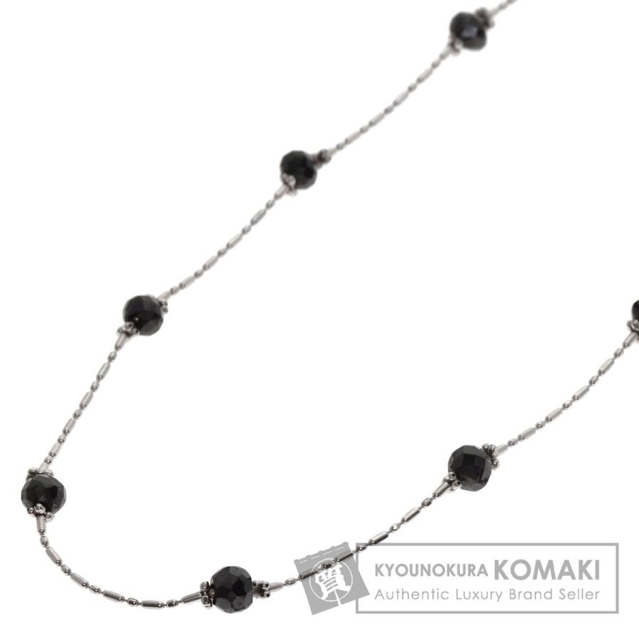 ジュエリー ブラックダイヤモンド ネックレス K18ホワイトゴールド 