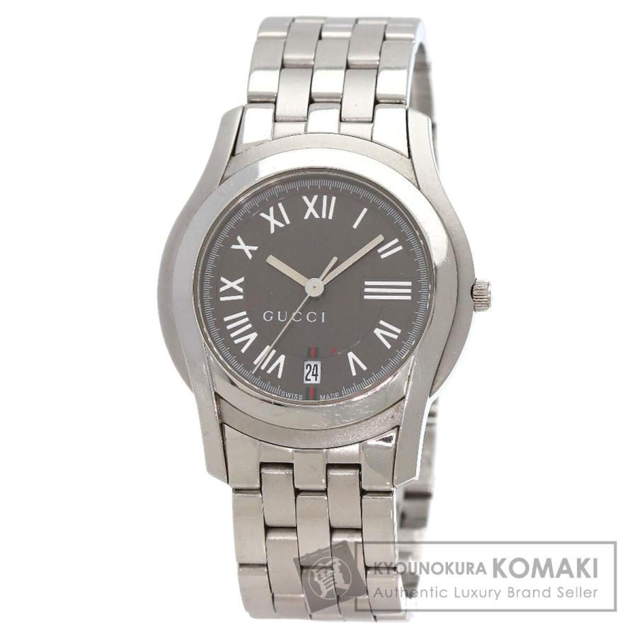 GUCCI グッチ 5500M ラウンドフェイス 腕時計 ステンレススチール SS  