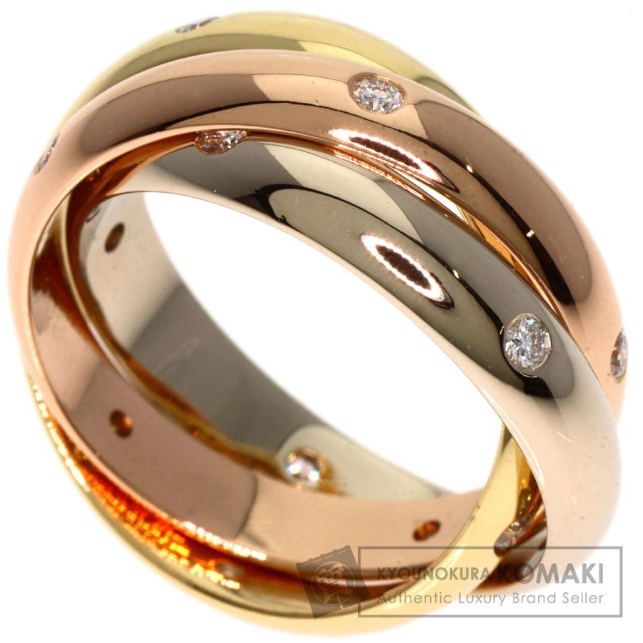 Cartie カルティエ トリニティリング　K18 Cartier（カルティエ） トリニティ 15P ダイヤモンド #51 リング・指輪