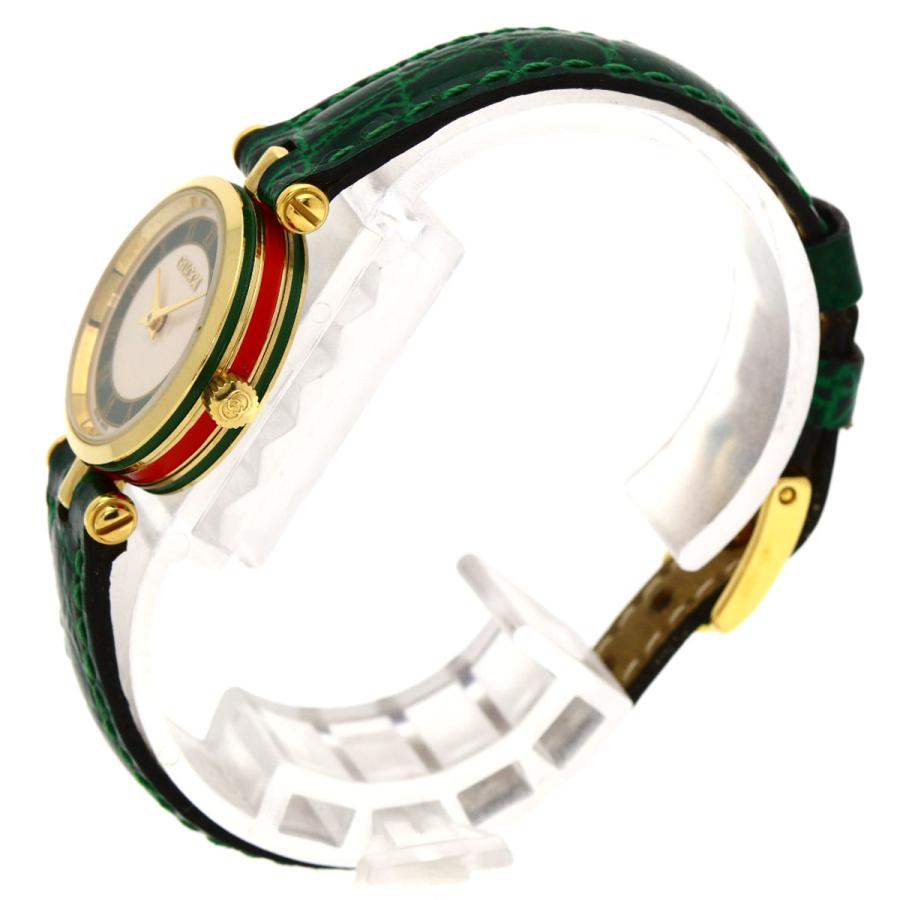 GUCCI グッチ シェリーライン 腕時計 GP 革 レディース 中古