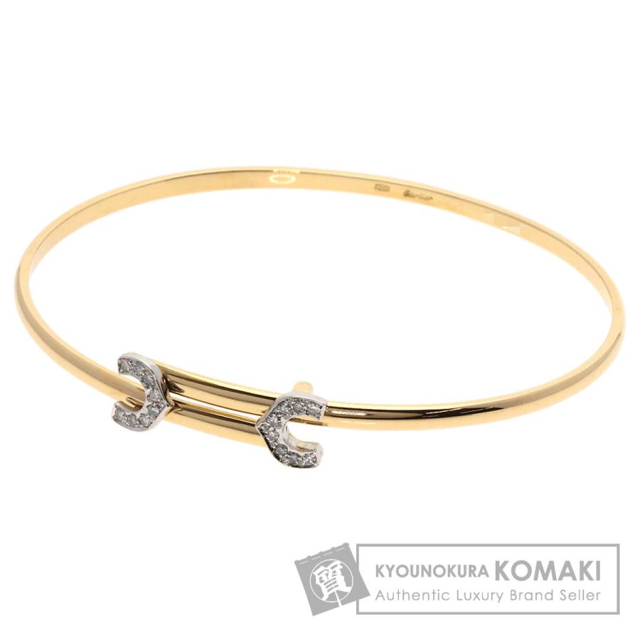 【レア】 カルティエ 2C ダイヤモンド レザーブレスレット K18WG 750 Cartier（カルティエ） ヴィンテージ 2C ダイヤモンド ブレスレット