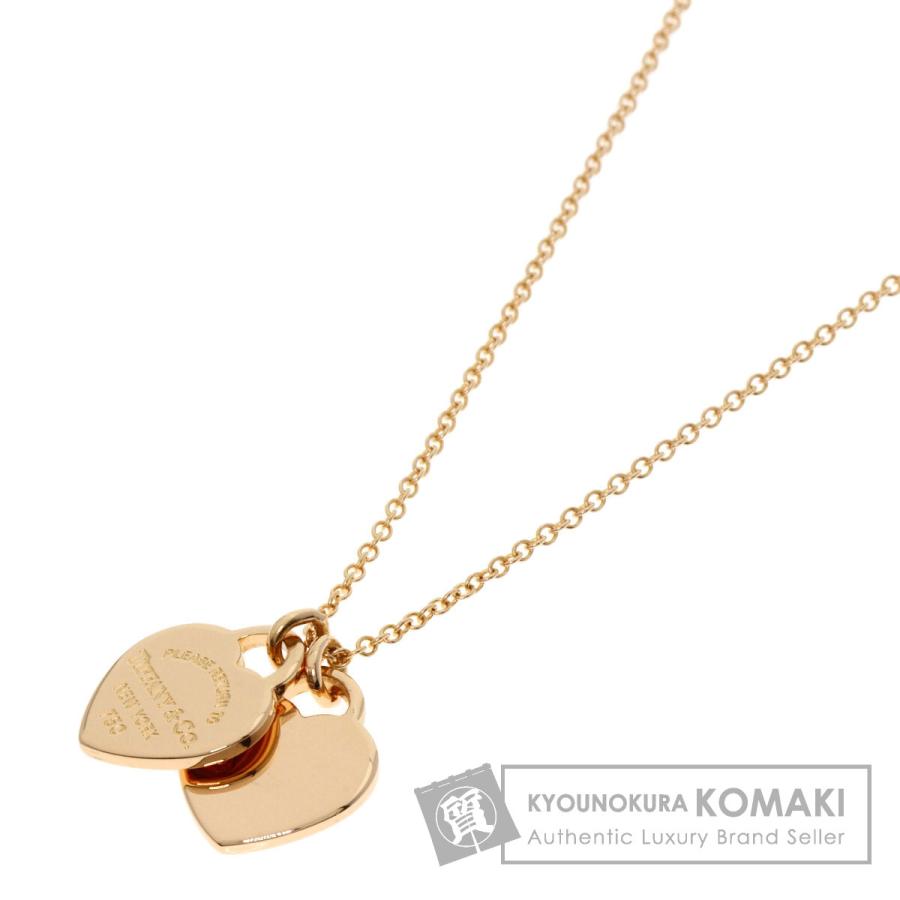 TIFFANY&Co.（ティファニー） ダブルハート ネックレス K18ピンク ダブルハートネックレス K18