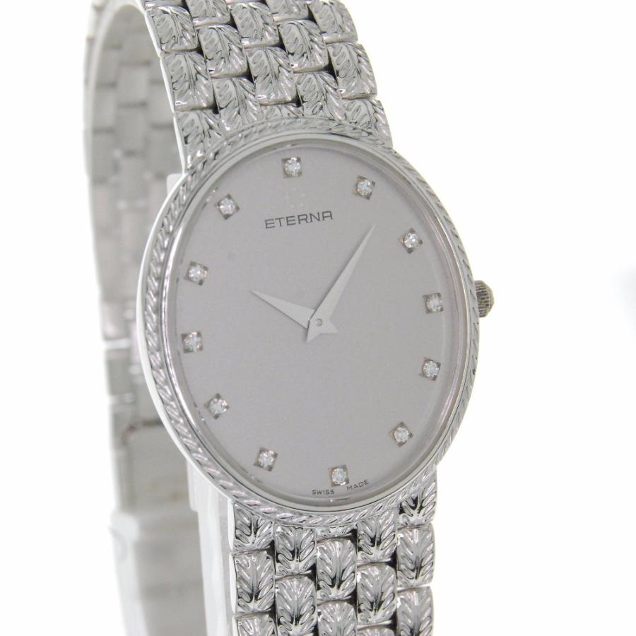 【稼働品】 ⭐ ETERNA エテルナ K18WG クォーツ レディースウォッチ 稼働品】 ETERNA エテルナ K18WG クォーツ レディースウォッチ