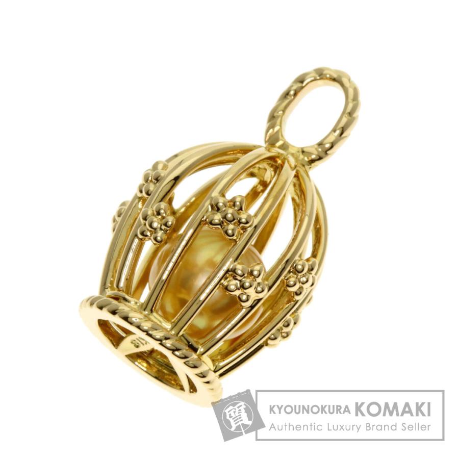 TASAKI タサキ 鳥カゴモチーフ パール 真珠 ペンダントトップ K18