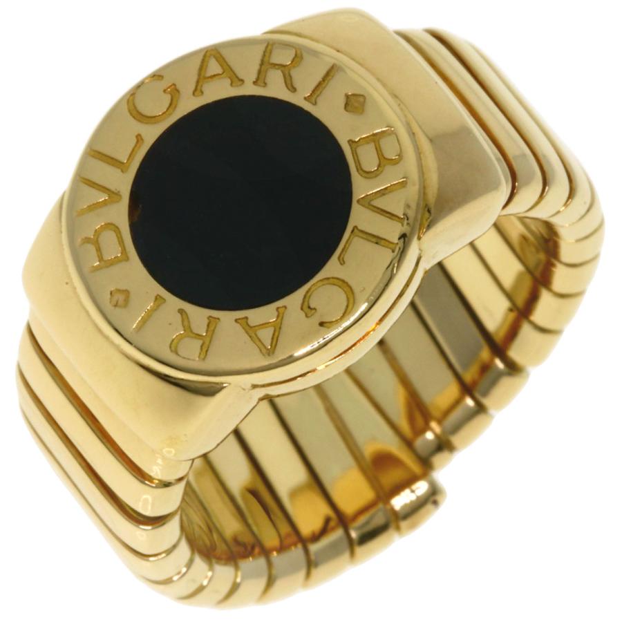 BVLGARI（ブルガリ） トゥボガス オニキス リング・指輪 K18イエロー 