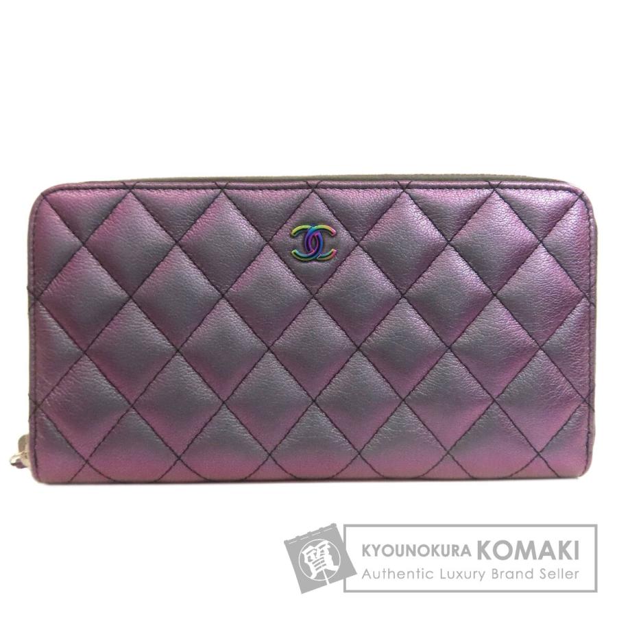 CHANEL シャネル マトラッセ ココマーク シルバー金具 長財布（小銭  