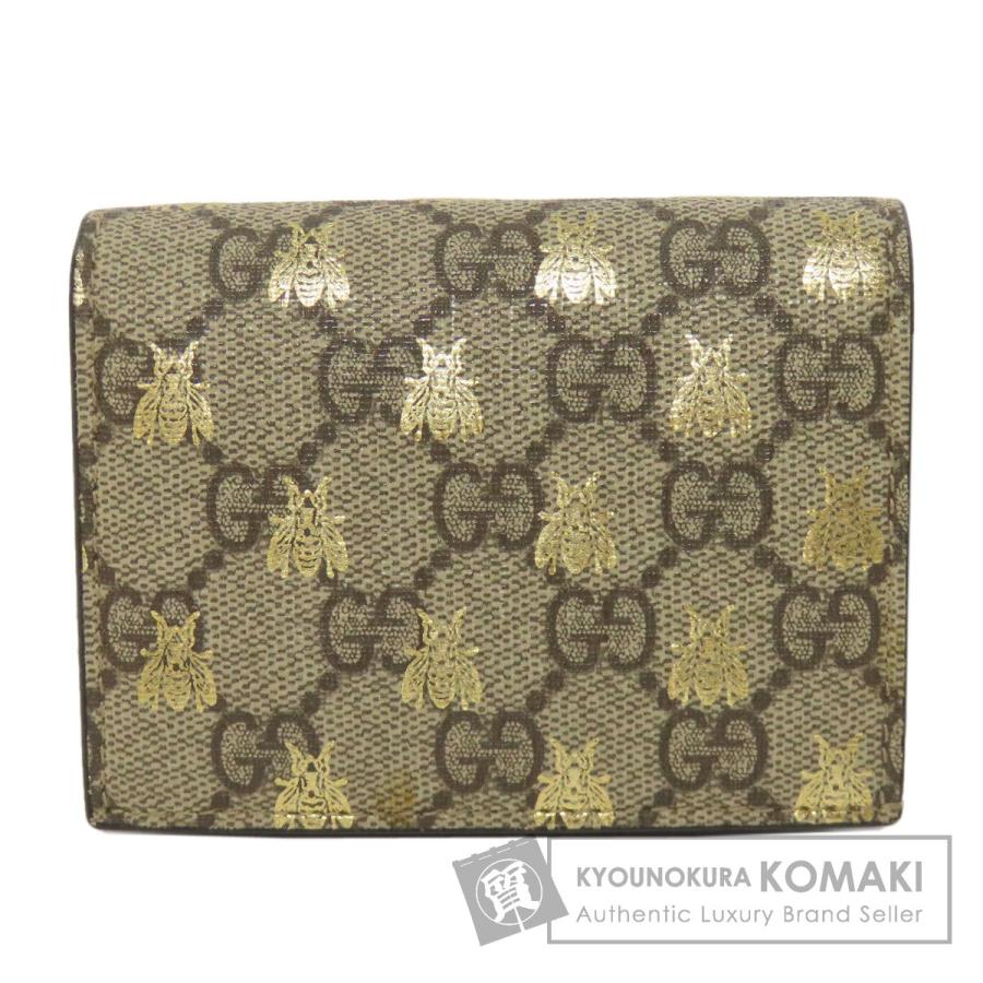 グッチ GGスプリーム コンパクトウォレット ミニ財布 508757 小銭入れ有 GUCCI（グッチ） 508757 GGスプリーム ビー 二つ折り財布（小銭入れ