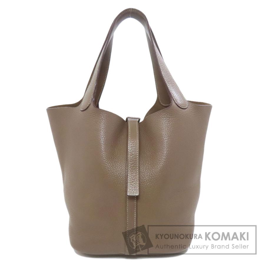 HERMES エルメス ピコタンMM シルバー金具 ハンドバッグ トゴ 