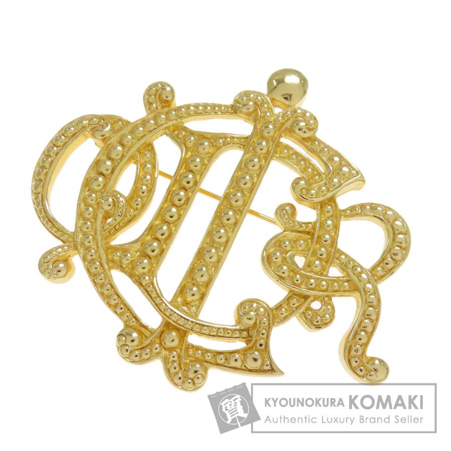 CHRISTIAN DIOR クリスチャンディオール ロゴ ブローチ 金属製