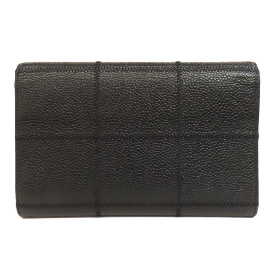 CHANEL シャネル チョコバー シルバー金具 二つ折り財布(小銭 CHANEL シャネル チョコバー シルバー金具 二つ折り財布(小銭