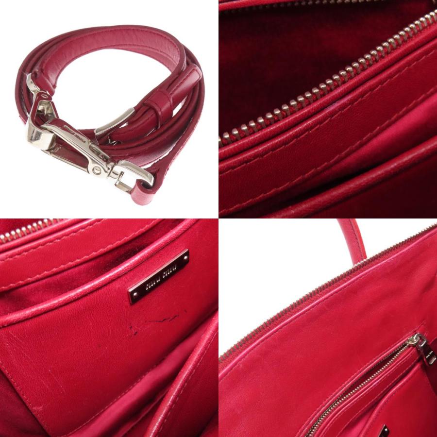miu MIUMIU ミュウミュウ マテラッセ 2WAY ハンドバッグ レザー miu MIUMIU ミュウミュウ マテラッセ 2WAY ハンドバッグ レザー