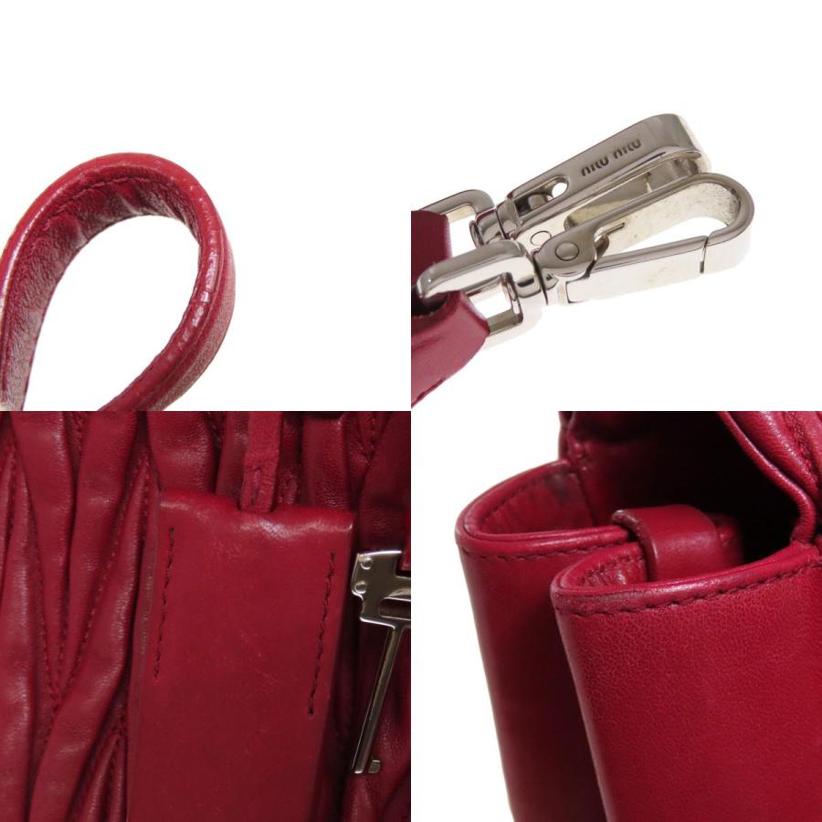 miu MIUMIU ミュウミュウ マテラッセ 2WAY ハンドバッグ レザー miu MIUMIU ミュウミュウ マテラッセ 2WAY ハンドバッグ レザー