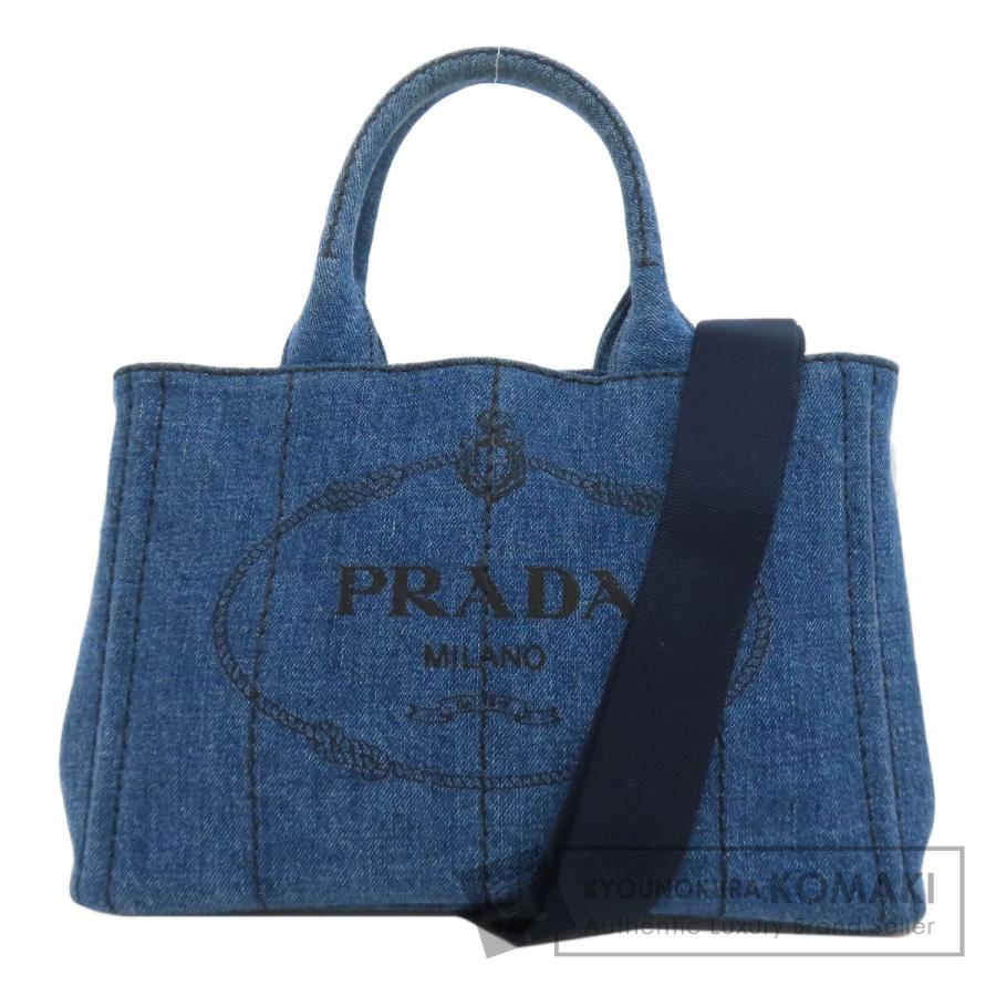 PRADA プラダ カナパ ミニ 2WAY トートバッグ デニム レディース PRADA プラダ カナパ ミニ 2WAY トートバッグ デニム レディース