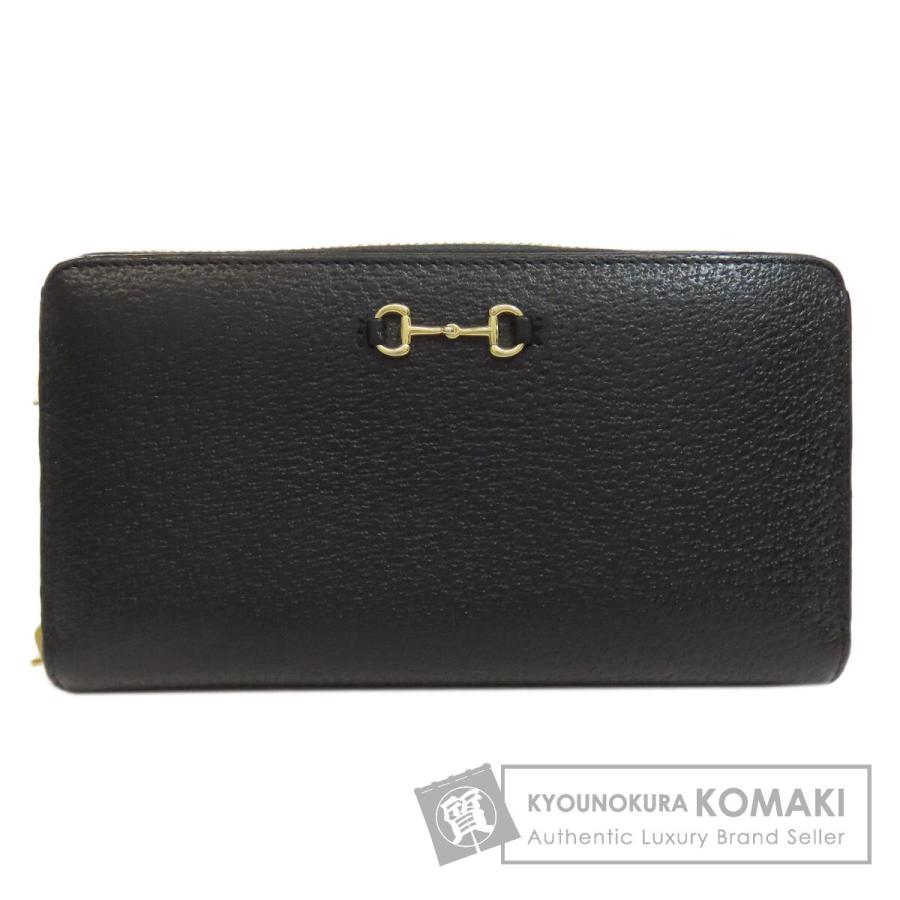 グッチ GUCCI 700484  ラウンドファスナー ホースビット  長財布（小銭入れあり） レザー 中古 GUCCI（グッチ） 700484 ラウンドファスナー ホースビット 長財布
