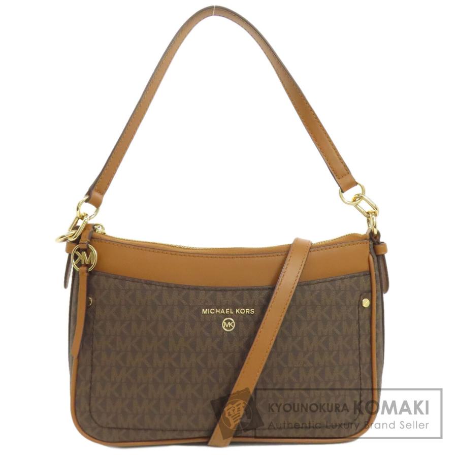 マイケルコース Michael Kors  MKシグネチャー 2WAY  ショルダーバッグ PVC レディース  中古 MICHAEL KORS（マイケルコース） MKシグネチャー 2WAY ショルダー