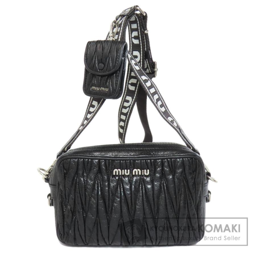 ミュウミュウ MIUMIU  マテラッセ  ショルダーバッグ カーフ レディース  中古 miu miu（ミュウミュウ） マテラッセ ショルダーバッグ カーフ