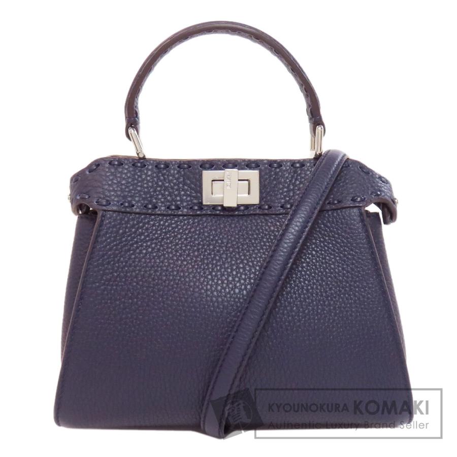 FENDI フェンディ ピーカブー ミニ セレリア 2WAY ハンドバッグ カーフ 