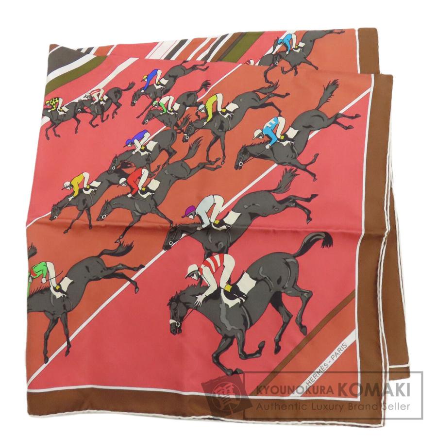 HERMES エルメス カレ 90 馬小屋 厩舎 スカーフ 美品 HERMES（エルメス） カレ90 競馬 スカーフ シルク レディース 中古
