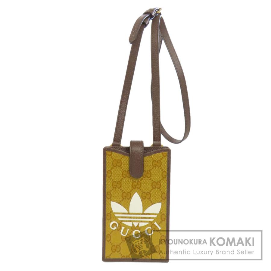 グッチ GUCCI 702203  GGクリスタル アディダスコラボ フォンポーチ  アクセサリーポーチ PVC 中古 GUCCI（グッチ） 702203 GGクリスタル アディダスコラボ フォンポーチ