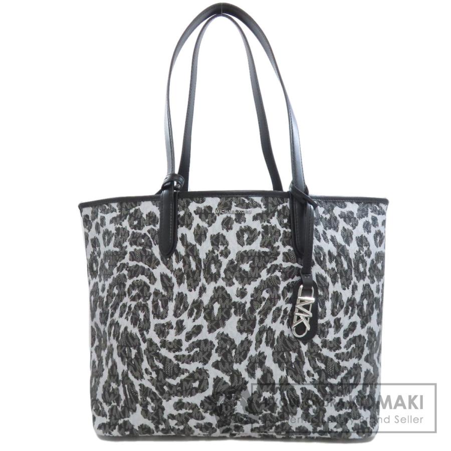 マイケルコース Michael Kors  MKシグネチャー レオパード柄  トートバッグ レザー レディース 中古 MICHAEL KORS（マイケルコース） MKシグネチャー レオパード柄 トート