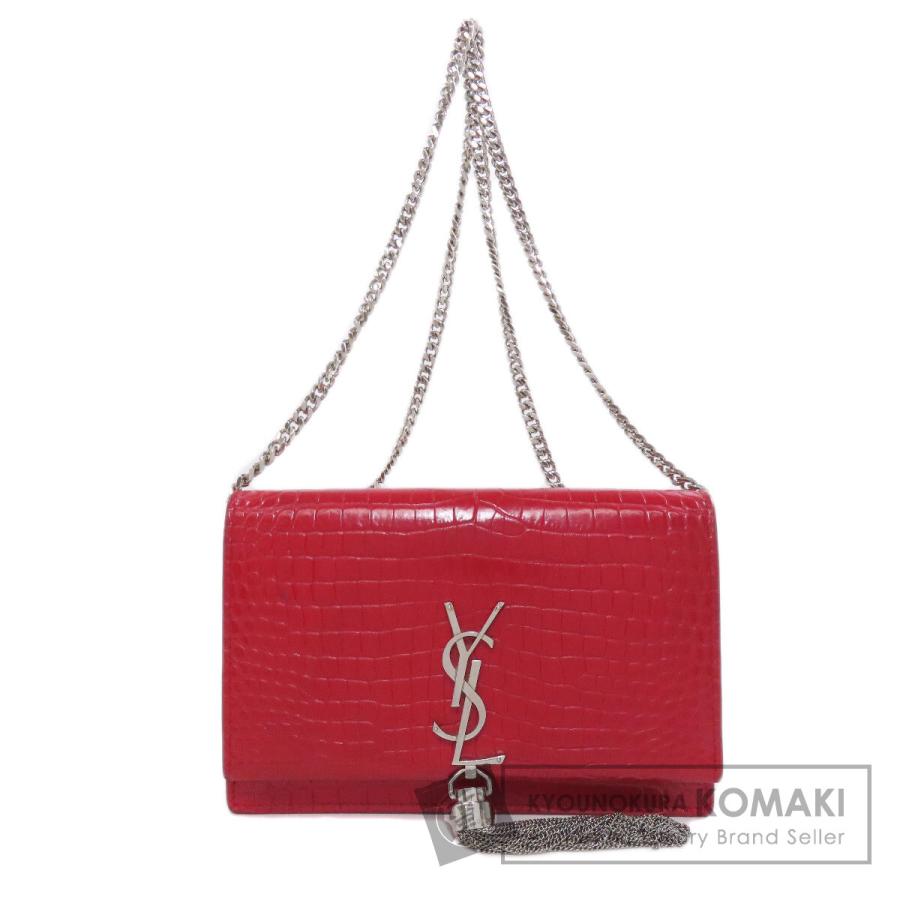 イヴ・サンローラン YVES SAINT LAURENT  チェーンウォレット 型押し  長財布（小銭入れあり） 中古 Yves Saint Laurent（イヴ・サンローラン） チェーンウォレット 型押し