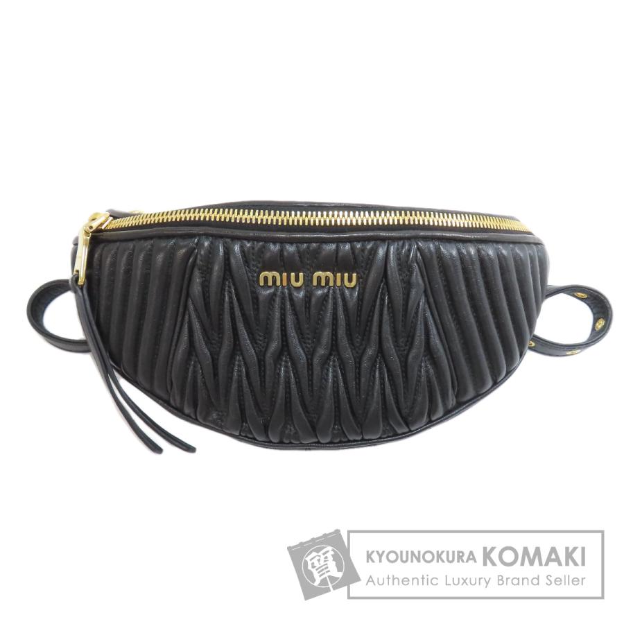 ミュウミュウ MIUMIU  マテラッセ  ヒップバッグ・ウエストバッグ カーフ レディース  中古 miu miu（ミュウミュウ） マテラッセ ヒップバッグ・ウエストバッグ