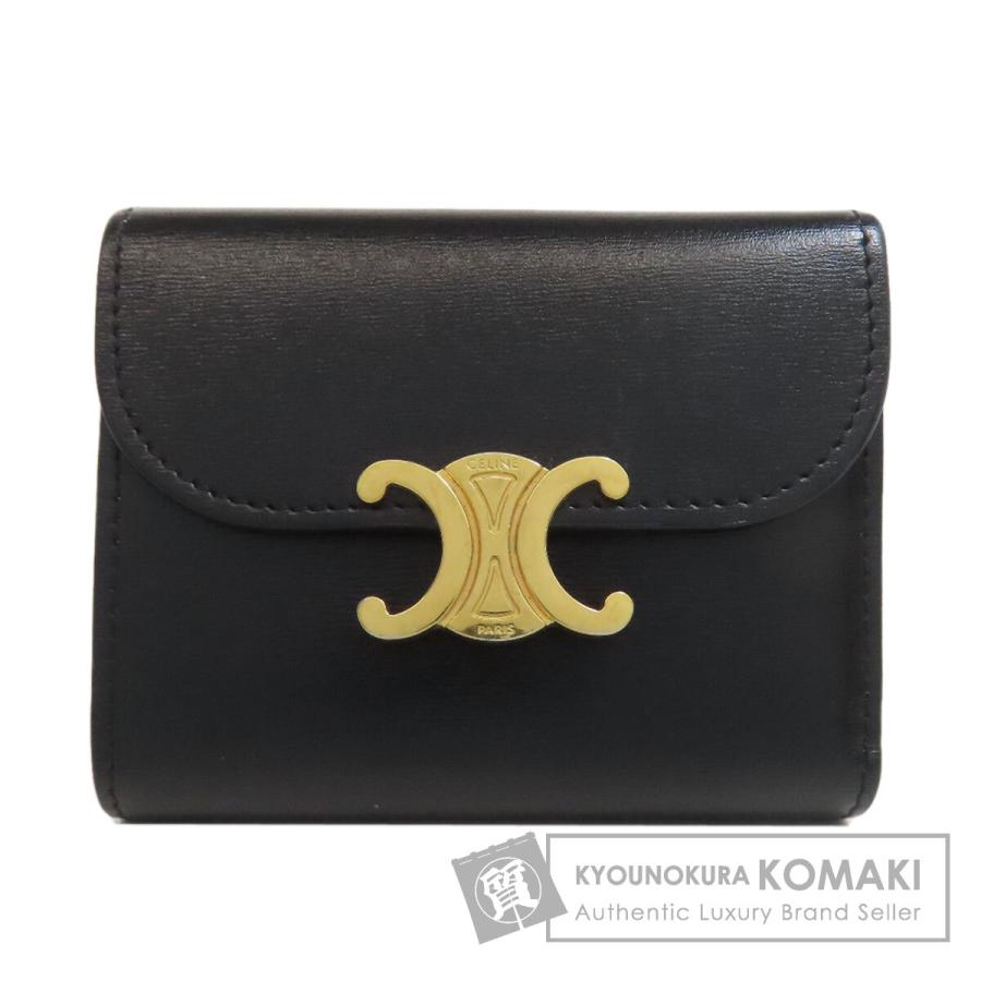 CELINE セリーヌ トリオンフ フラップ 二つ折り財布（小銭入れあり  