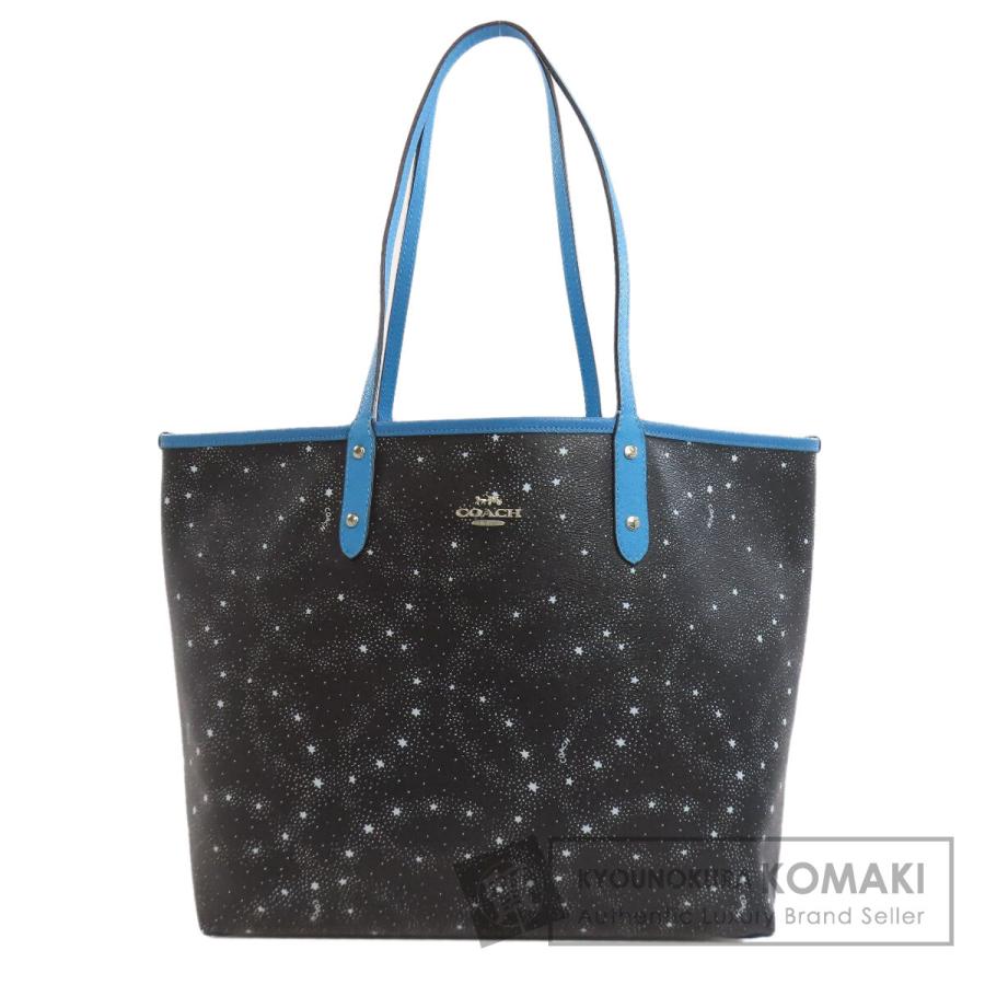 コーチ COACH F29131  リバーシブルトート　スターモチーフ  トートバッグ PVC レディース  中古 COACH（コーチ） F29131 リバーシブルトート スターモチーフ トート