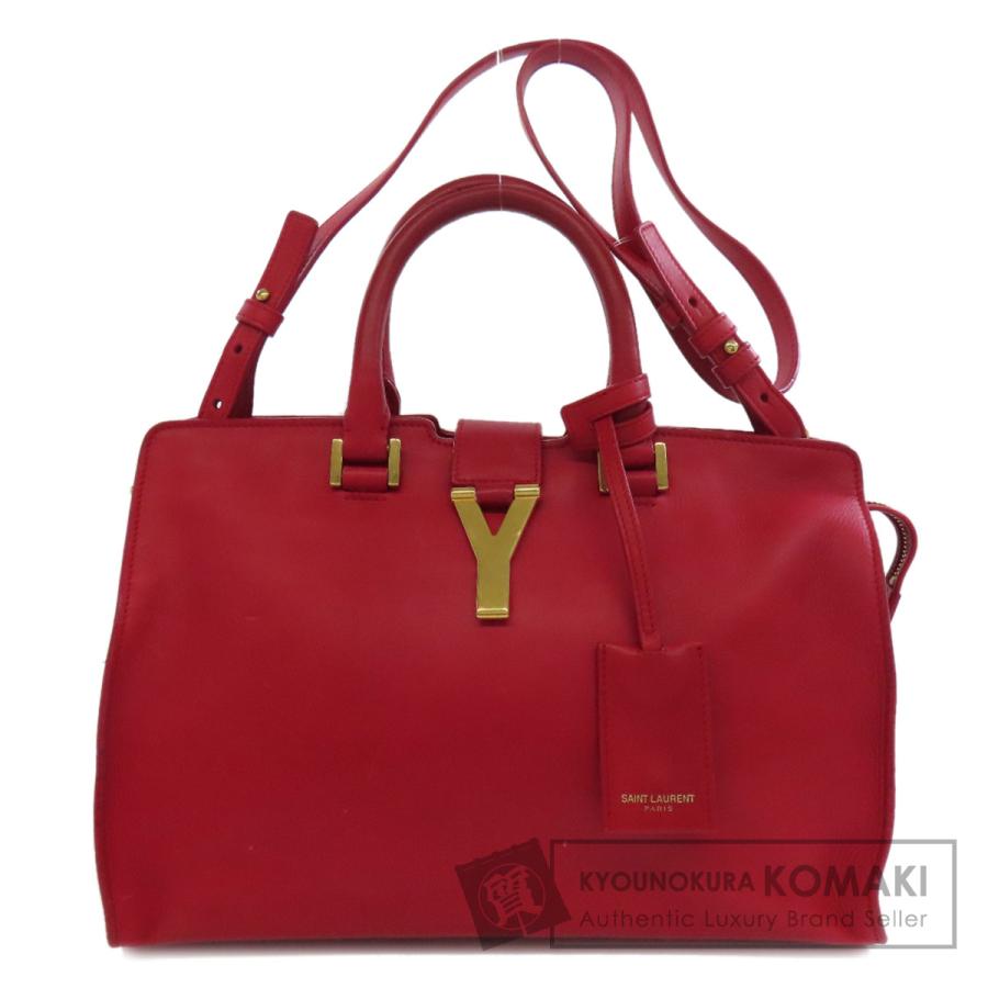 サンローラン SAINT LAURENT  プチカバス 2WAY  ハンドバッグ レザー レディース  中古 SAINT LAURENT サンローラン プチカバス 2WAY ハンドバッグ レザー