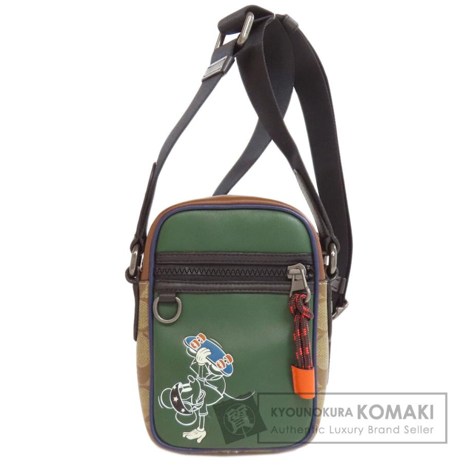 コーチ COACH C0821  ミッキーコラボ  ショルダーバッグ レザー レディース  中古 COACH（コーチ） C0821 ミッキーコラボ ショルダーバッグ レザー