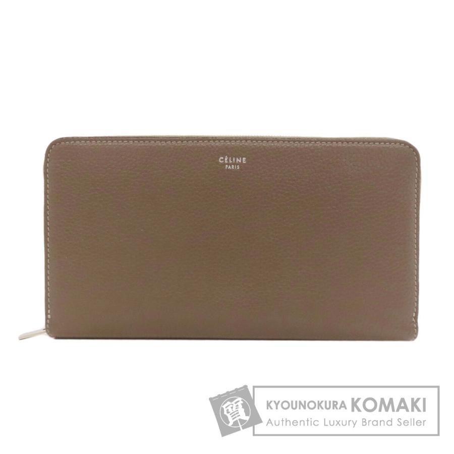 CELINE セリーヌ ロゴ 長財布（小銭入れあり） カーフ レディース 中古  