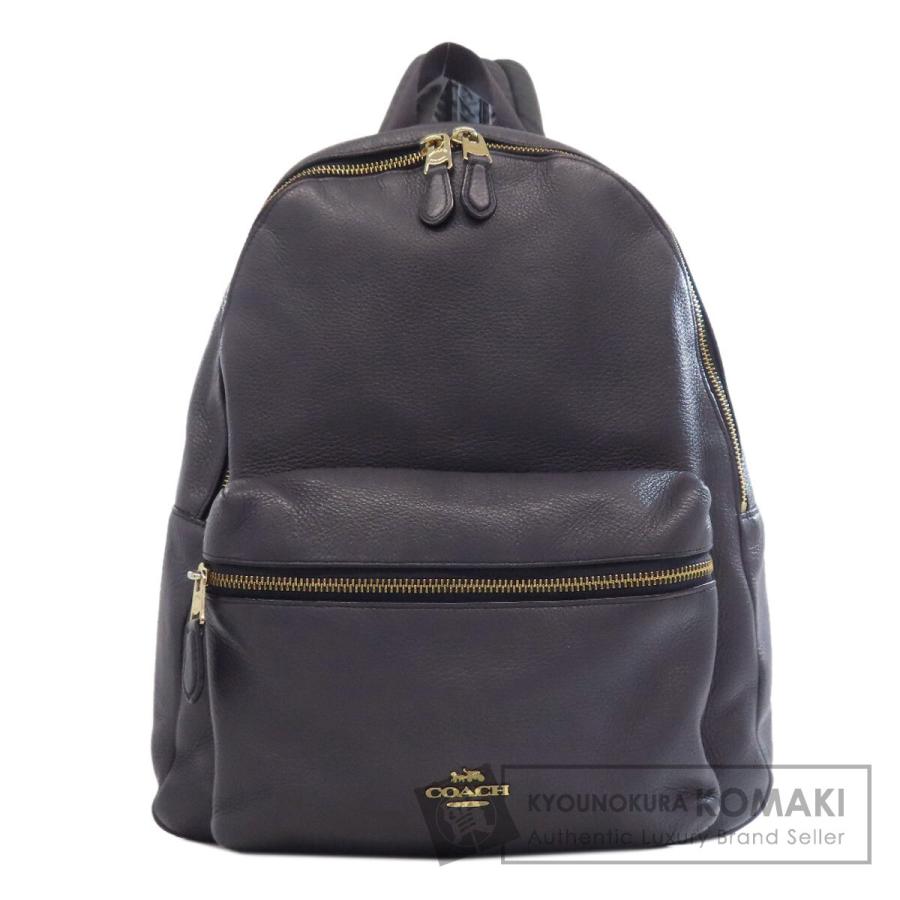 COACH コーチ リュックサック レザー ブラック 黒 ゴールド F29004 COACH（コーチ） F29004 ロゴ リュック・デイパック レザー レディース