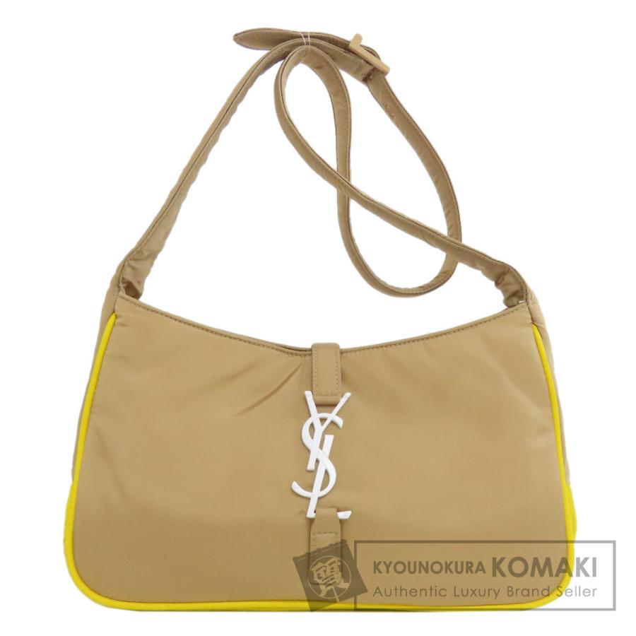 サンローラン SAINT LAURENT  ロゴ  ショルダーバッグ ナイロン素材 レディース  中古 SAINT LAURENT サンローラン ロゴ ショルダーバッグ ナイロン素材