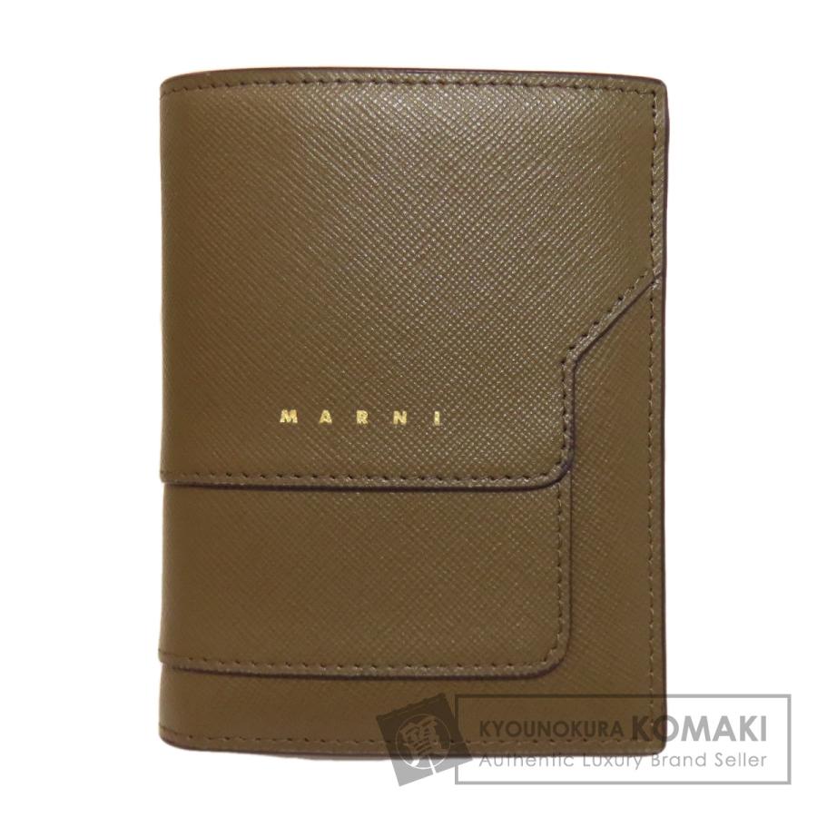MARNI マルニ ロゴ 二つ折り財布（小銭入れあり） サフィアーノ  