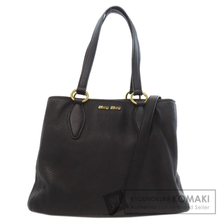 miu miu（ミュウミュウ） 2WAY トートバッグ レザー レディース 中古