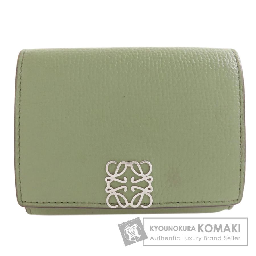 ロエベ LOEWE  コンパクト財布  二つ折り財布（小銭入れあり） レザー レディース  中古 LOEWE（ロエベ） コンパクト財布 二つ折り財布（小銭入れあり） レザー