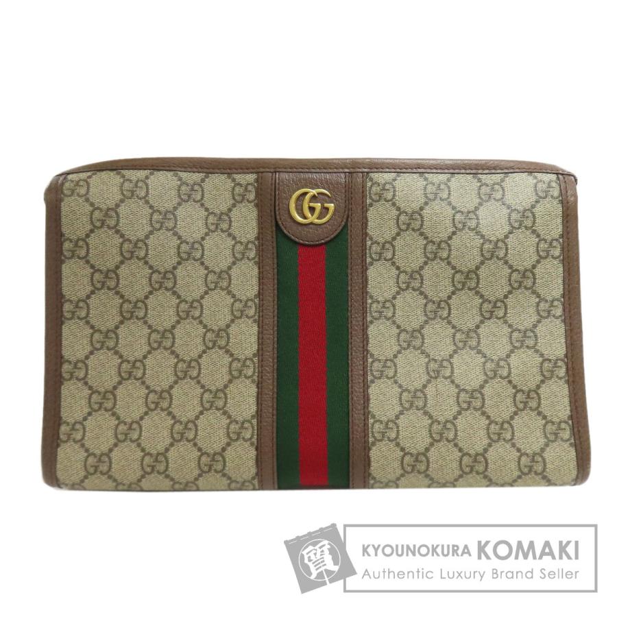 グッチ GUCCI 598234  オフディア ミディアム ポーチ GGスプリーム  クラッチバッグ PVC 中古 GUCCI（グッチ） 598234 オフディア ミディアム ポーチ GGスプリーム