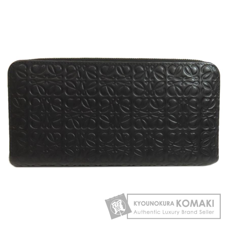 LOEWE（ロエベ） アナグラム型押 長財布（小銭入れあり） レザー