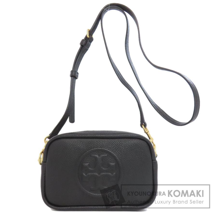 【現行・未使用に近い】トリーバーチ ショルダーバッグ ロゴ 総柄 レザー 黒 TORY BURCH Tory Burch トリーバーチ ロゴ ショルダーバッグ