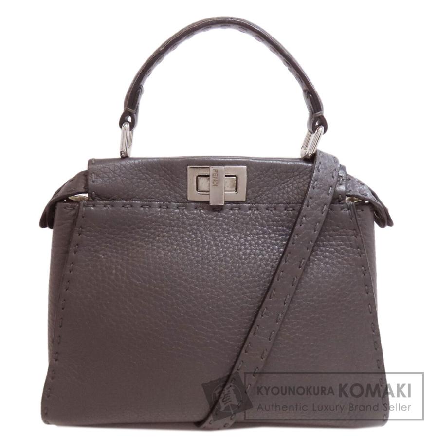 フェンディ FENDI  ピーカブー ミニ セレリア 2WAY  ハンドバッグ カーフ レディース  中古 FENDI フェンディ ピーカブーミニ セレリア 2WAY ハンドバッグ カーフ